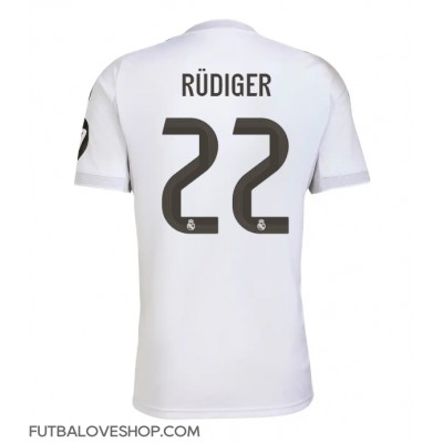 Dres Real Madrid Antonio Rudiger #22 Domáci 2025-26 Krátky Rukáv Dres Real Madrid Antonio Rudiger #22 Domáci 2025-26 Krátky Rukáv